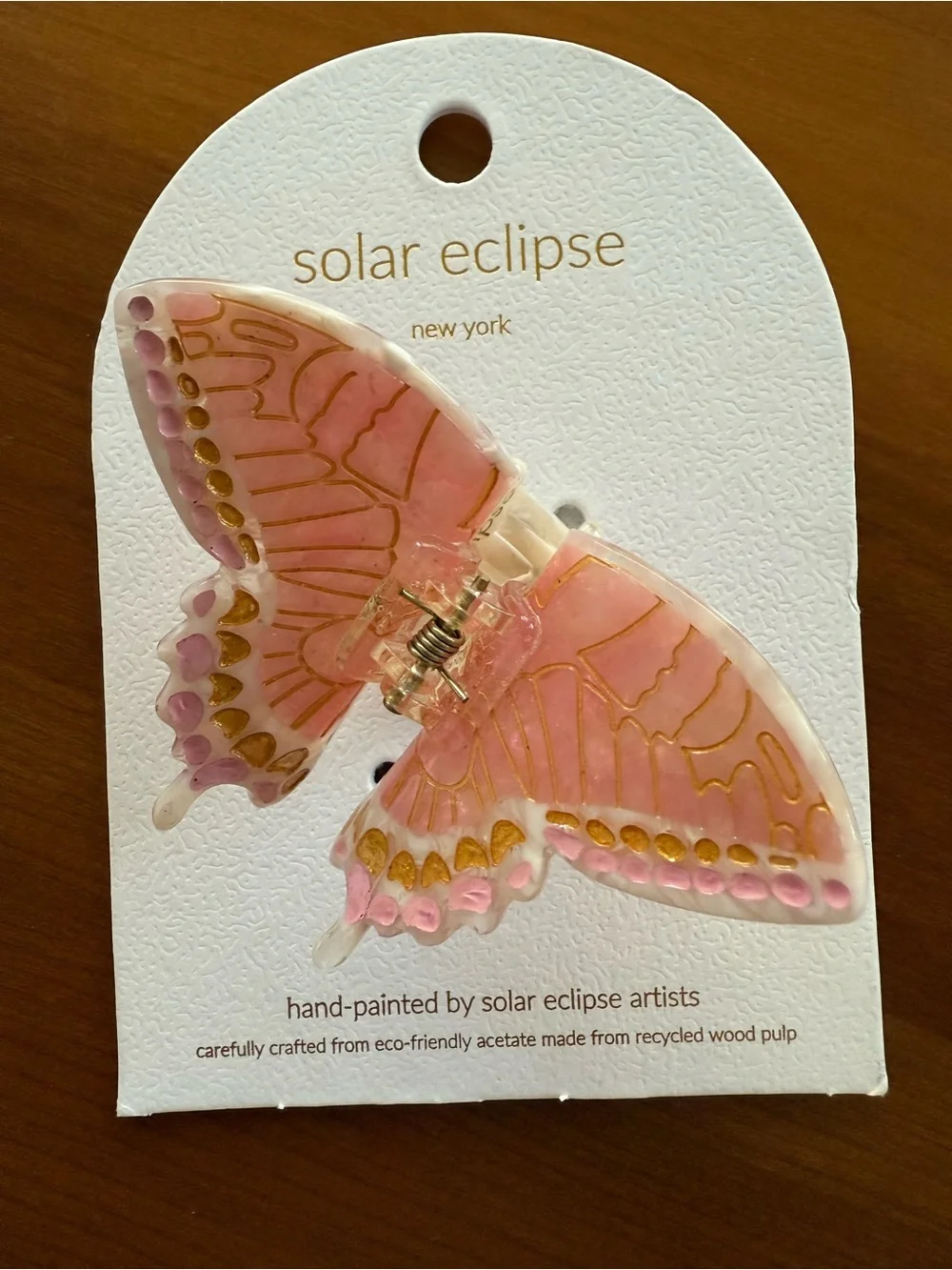 Solar Eclipse Mini Butterfly Hair Claw Clips Set of 2 NWT Swallowtail Monarch